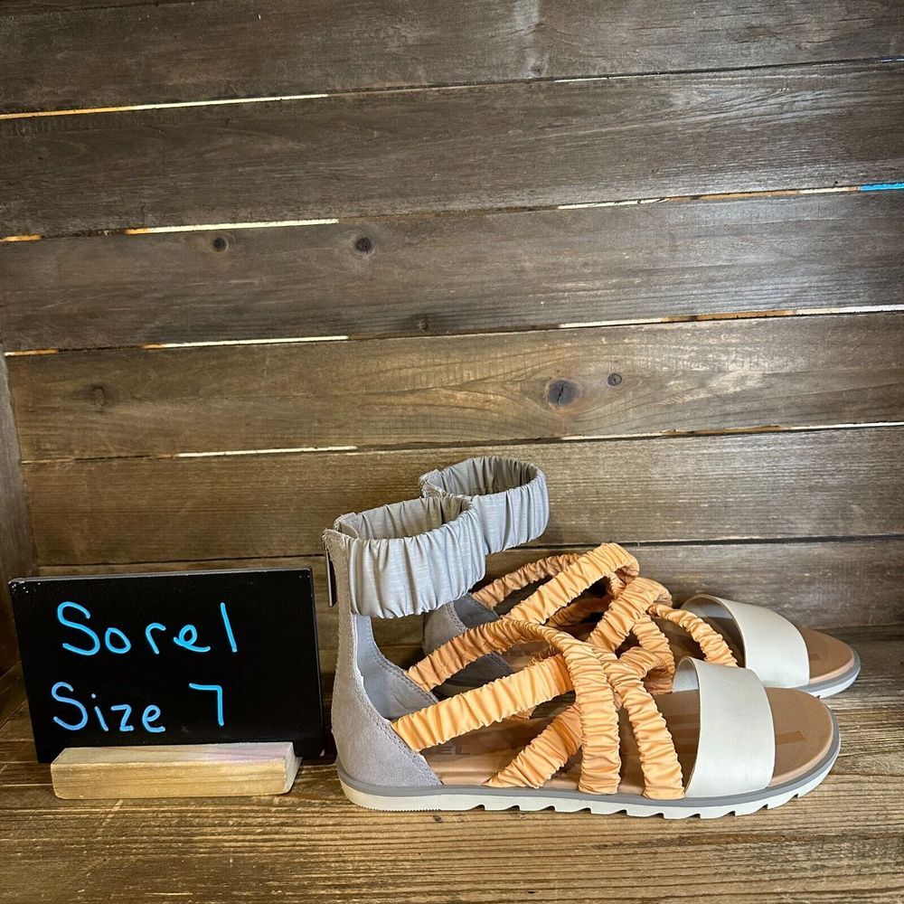 New NWOB Womens Shoes Sorel ELLA II Strappy Gladiator Comfort Sandals Size 7‎ M